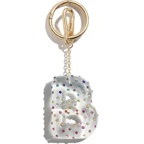 Confetti Initial Bag Charm - B