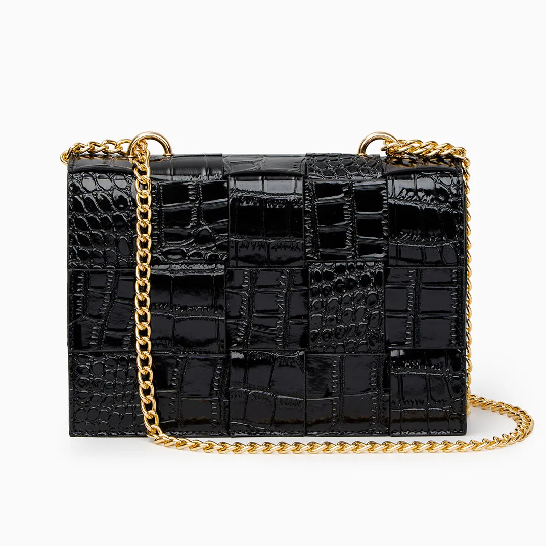 Crocodile Pattern Crossbody Bag