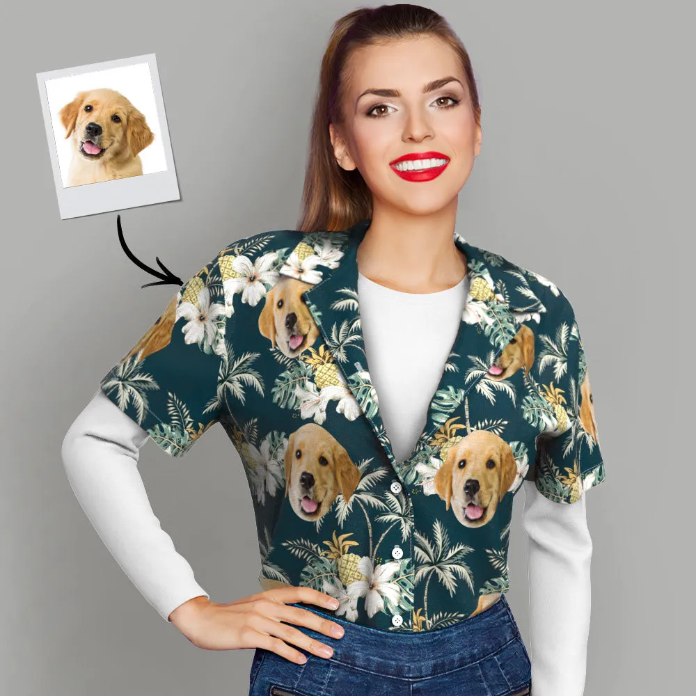 Custom Photo Funky Vintage Hawaiian Shirt Group Uniforms Casual Button-Down Short Sleeve Unisex