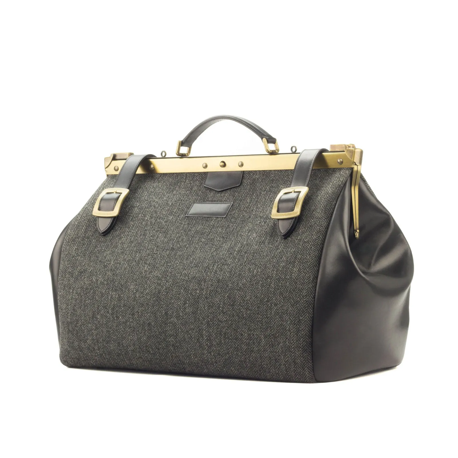 DapperFam Luxe Men's Doctor Bag in Herringbone Sartorial