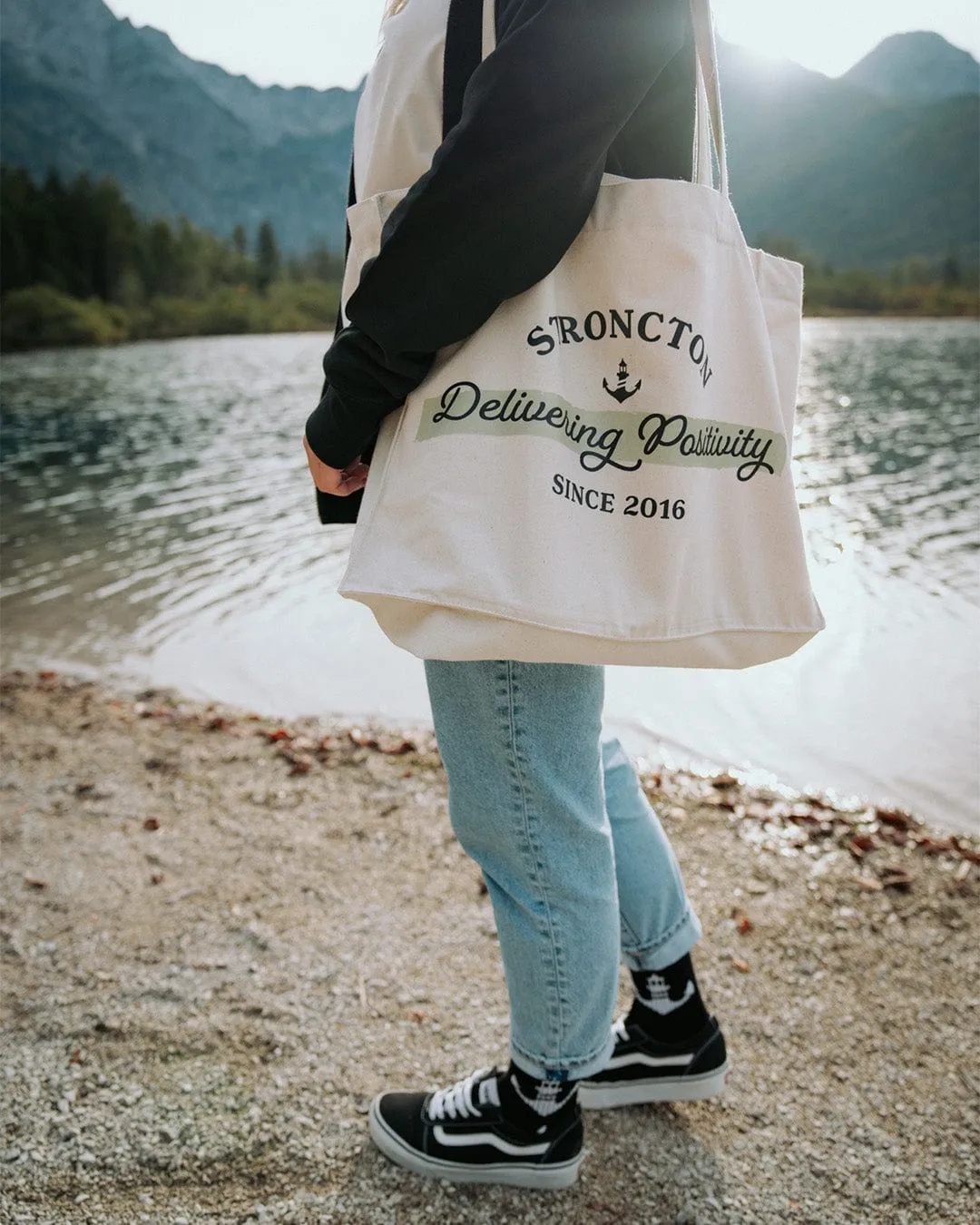 Delivering Positivity Shopping Bag - Natural