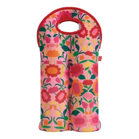 Double Bottle Bag - Neoprene - Flower Patch