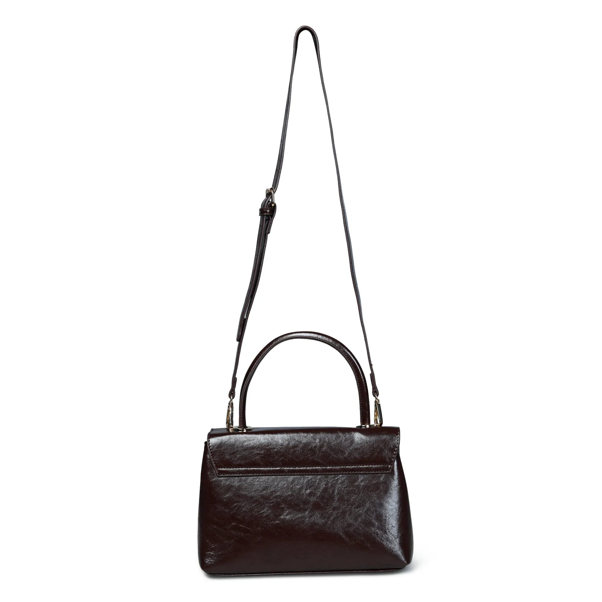 Elegant and Practical: Pelle Luxure PU Medium Sling Bag in Cognac, Black, and Chocolate Brown