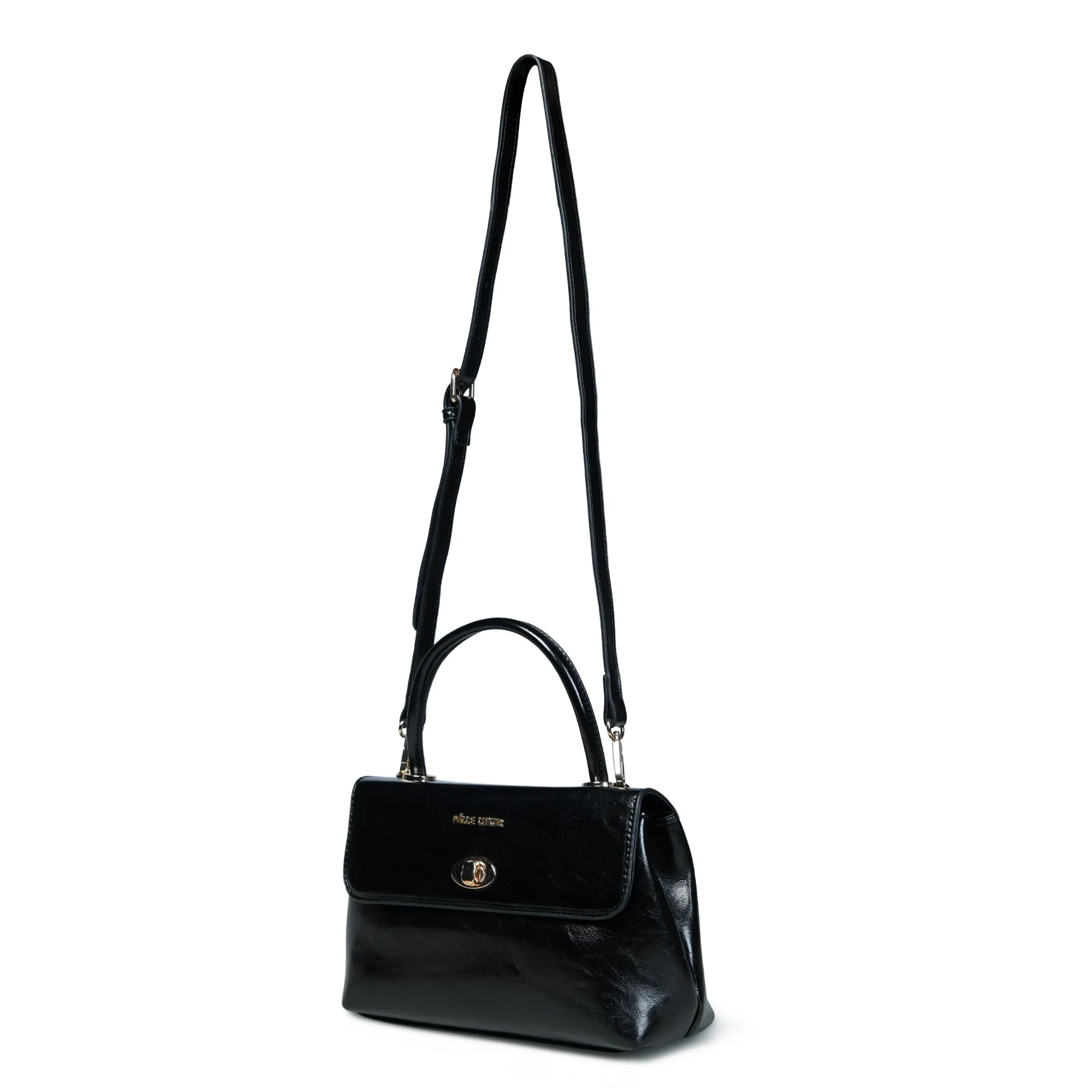 Elegant and Practical: Pelle Luxure PU Medium Sling Bag in Cognac, Black, and Chocolate Brown