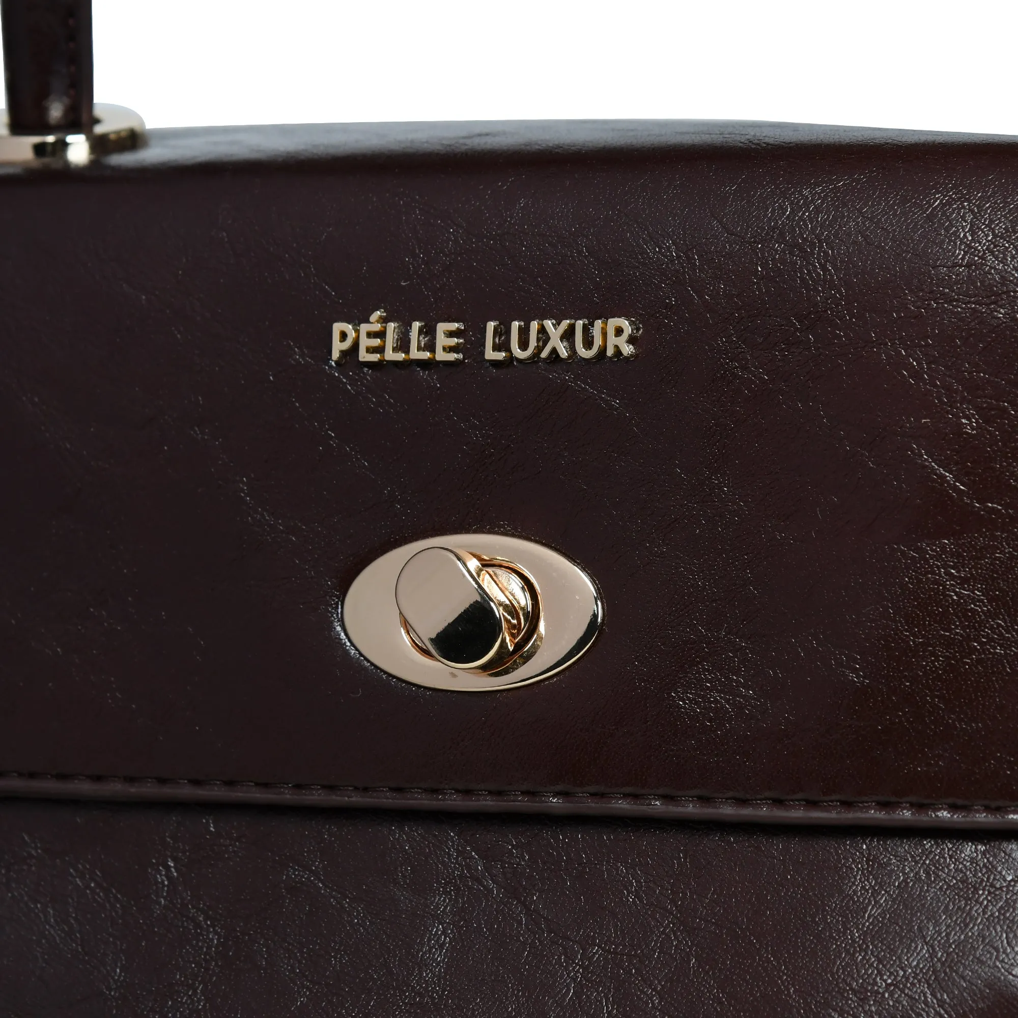 Elegant and Practical: Pelle Luxure PU Medium Sling Bag in Cognac, Black, and Chocolate Brown