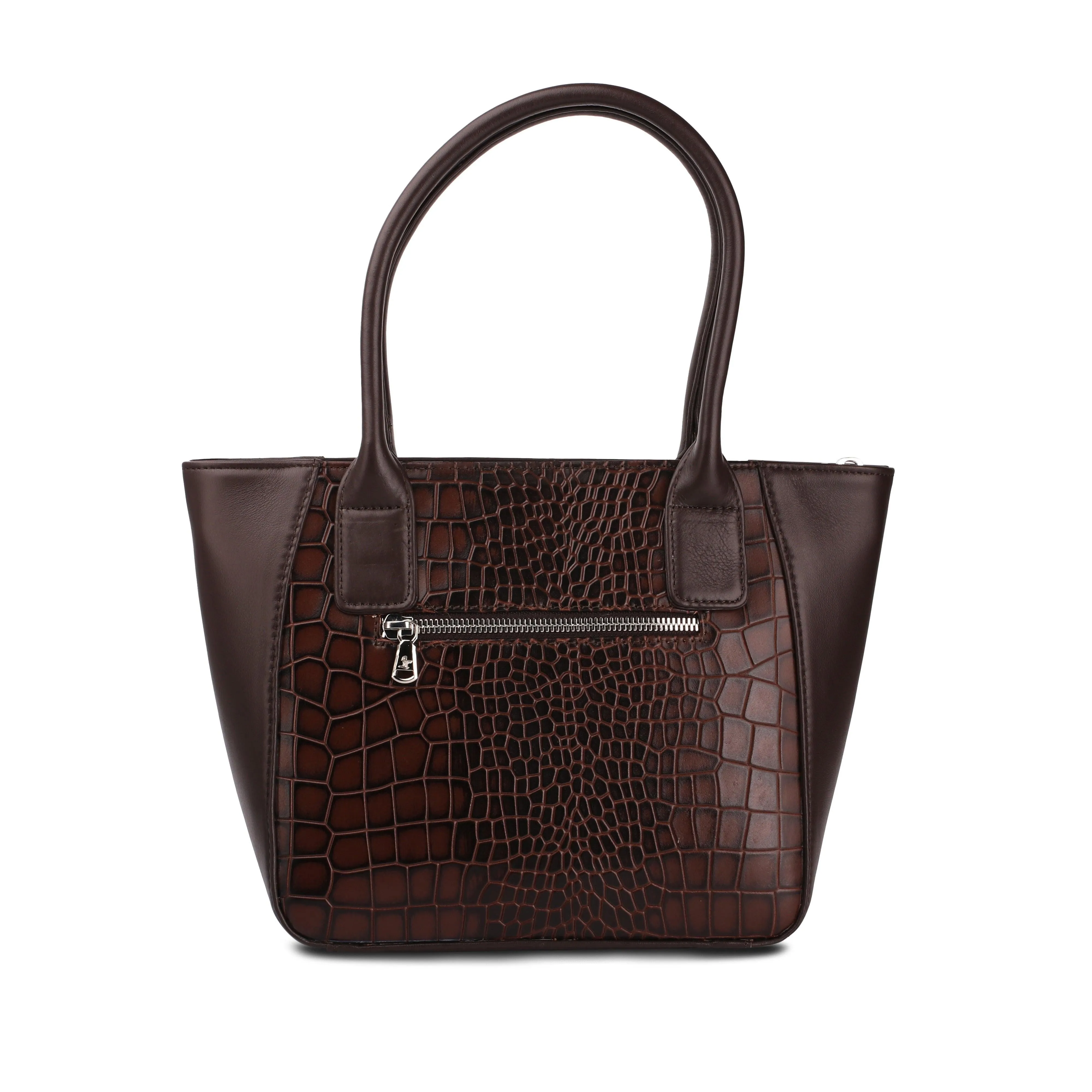 Elvis Tote (Mini) | Leather Tote Bag For Women | 100% Genuine Leather | Color: Red & Brown