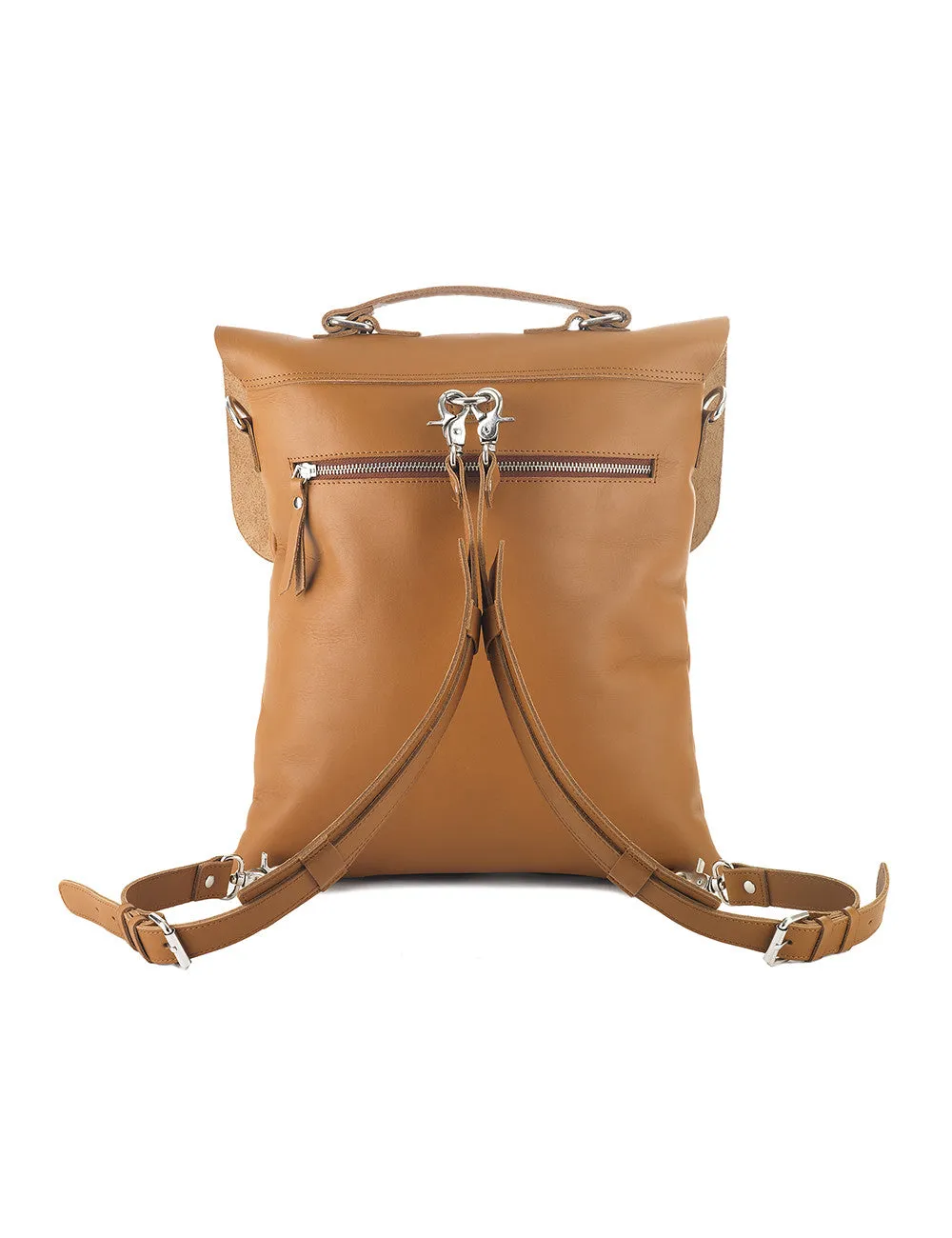 Enter Leather Messenger Tote in Tan