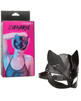 Euphoria Sexy Cat Mask in Vegan Leather