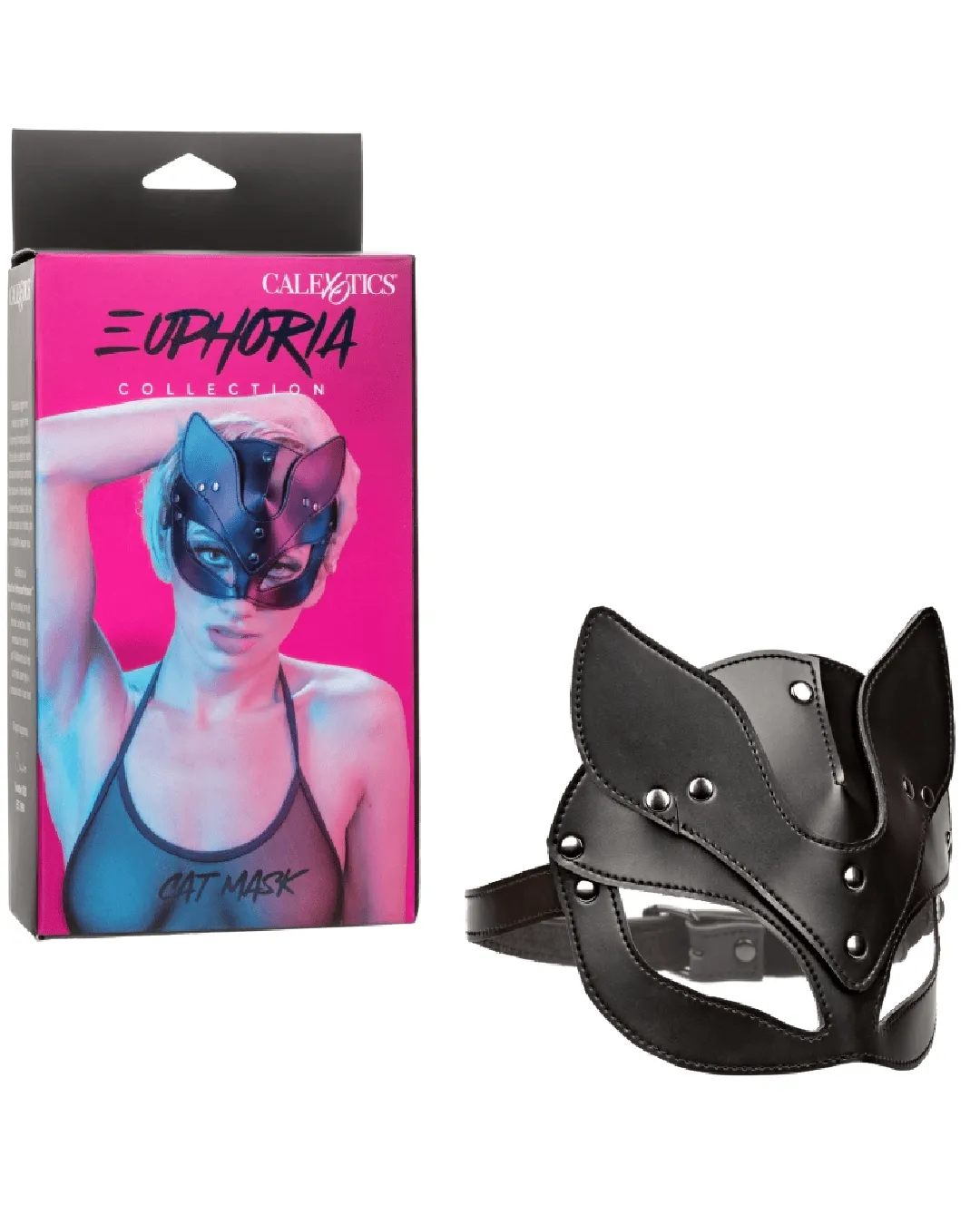 Euphoria Sexy Cat Mask in Vegan Leather