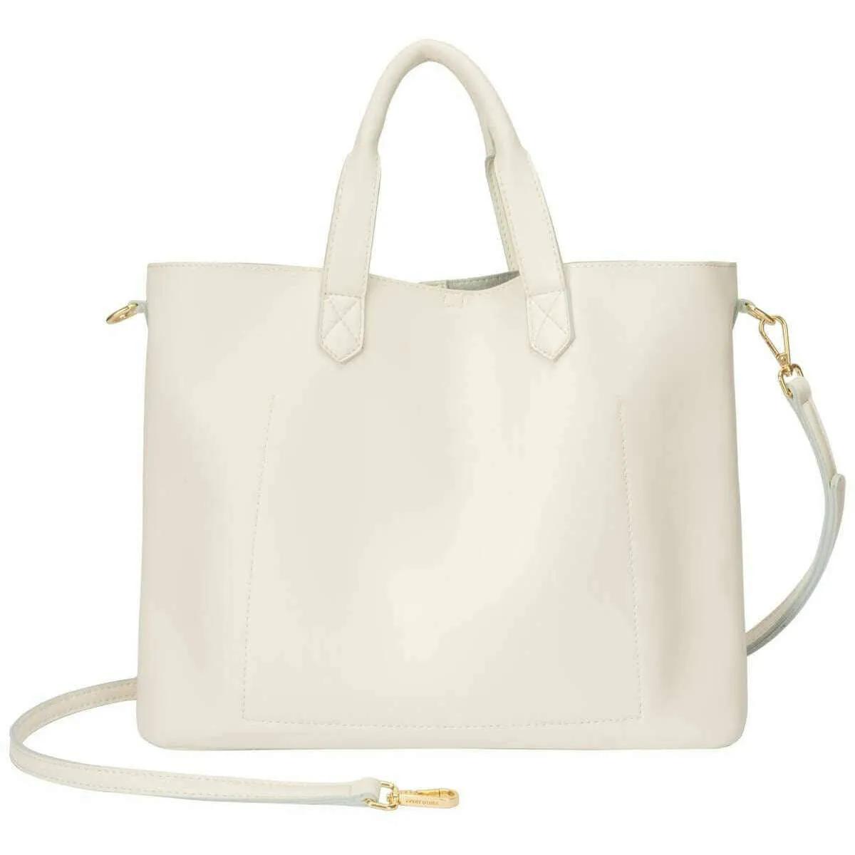 Every Other Front Pocket Soft Tote Bag - Off-White