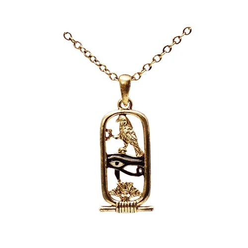 EYE OF HORUS CARTOUCHE NECKLAC