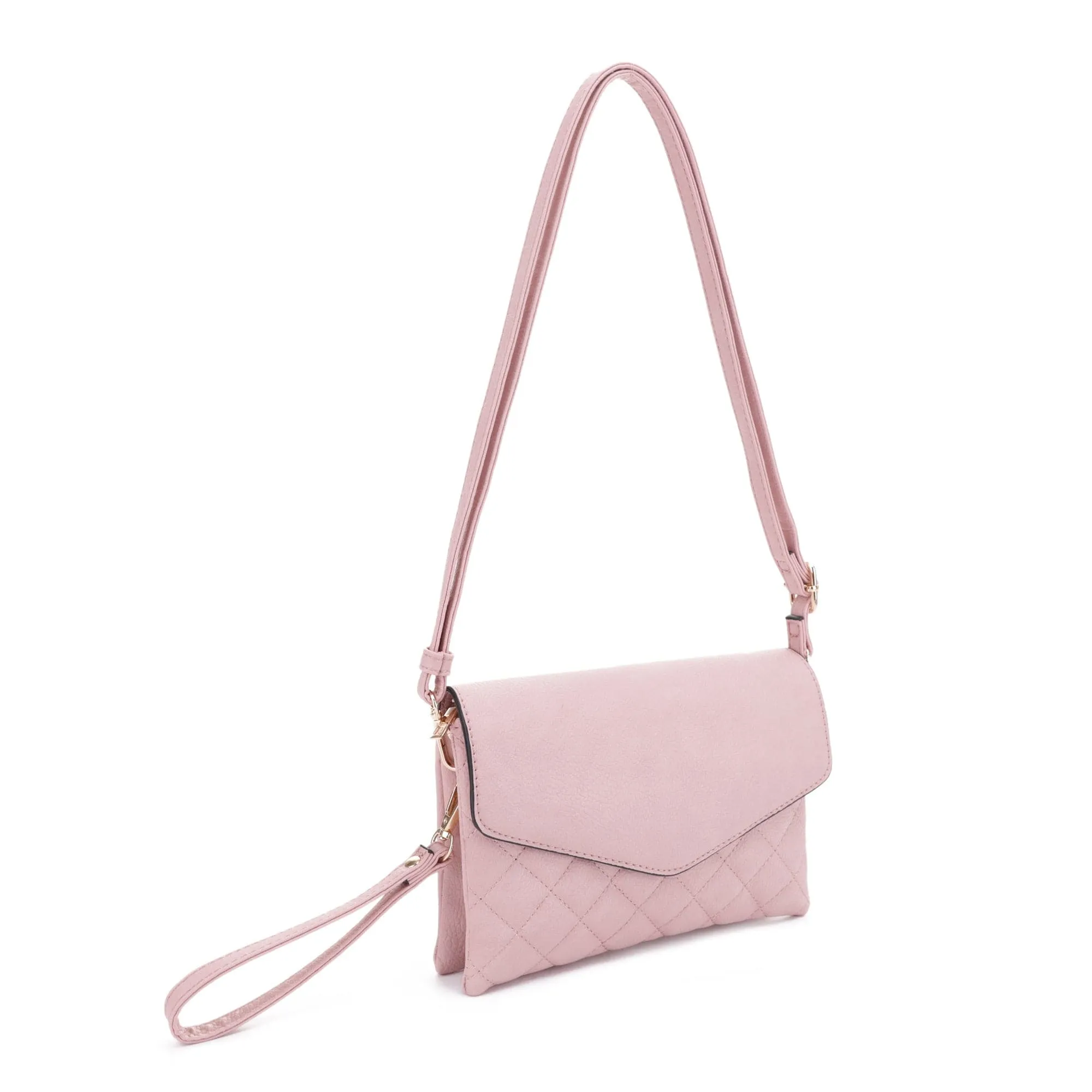 FC20266 Mariah Quilted Envelope Crossbody Bag