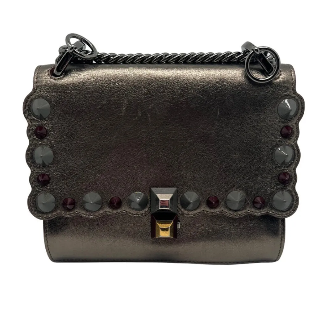 Fendi Kan Studded Shoulder Bag