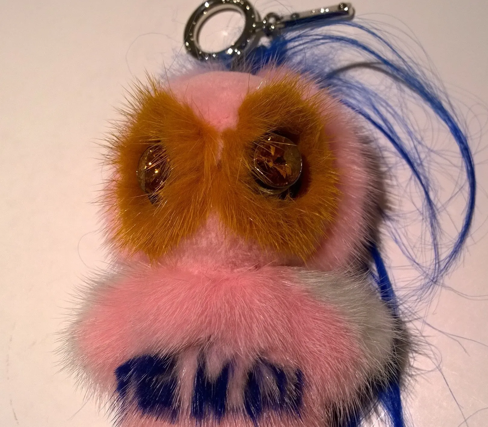 Fendi Piro-Chan Pink Fur Bag Charm