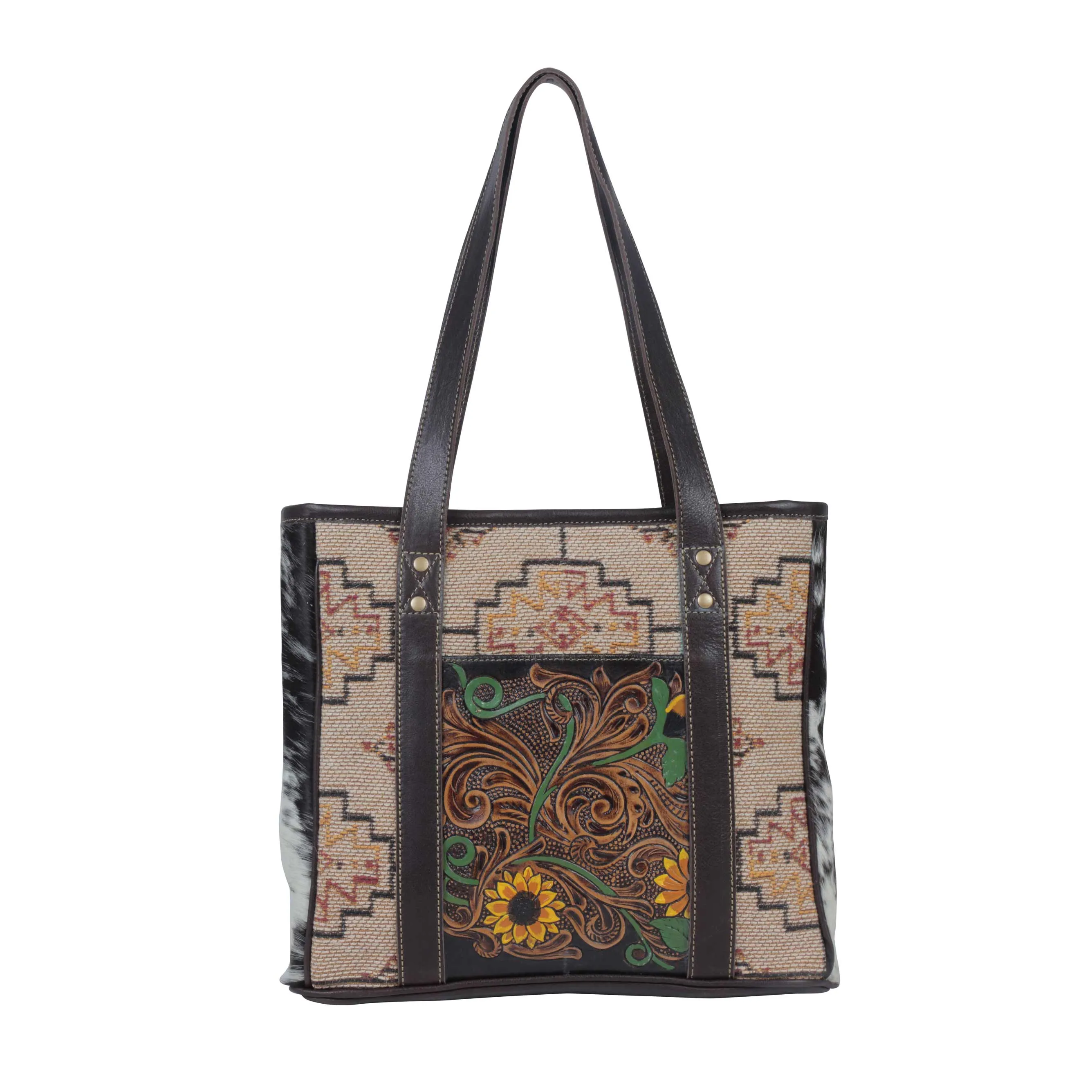 Fleur  Hand-Tooled Bag