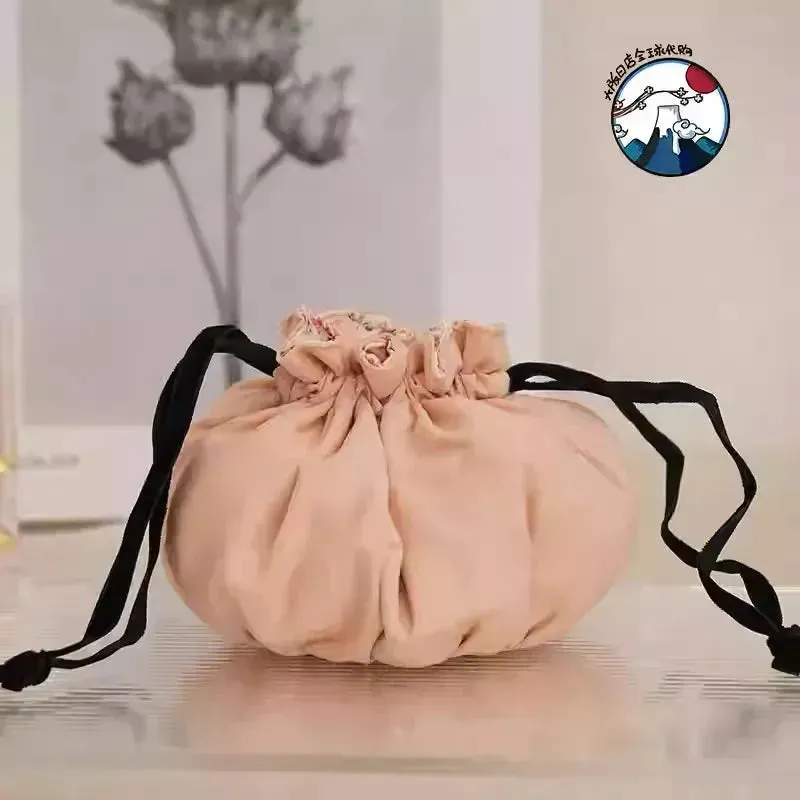 Floral Luxury Drawstring Makeup Pouch