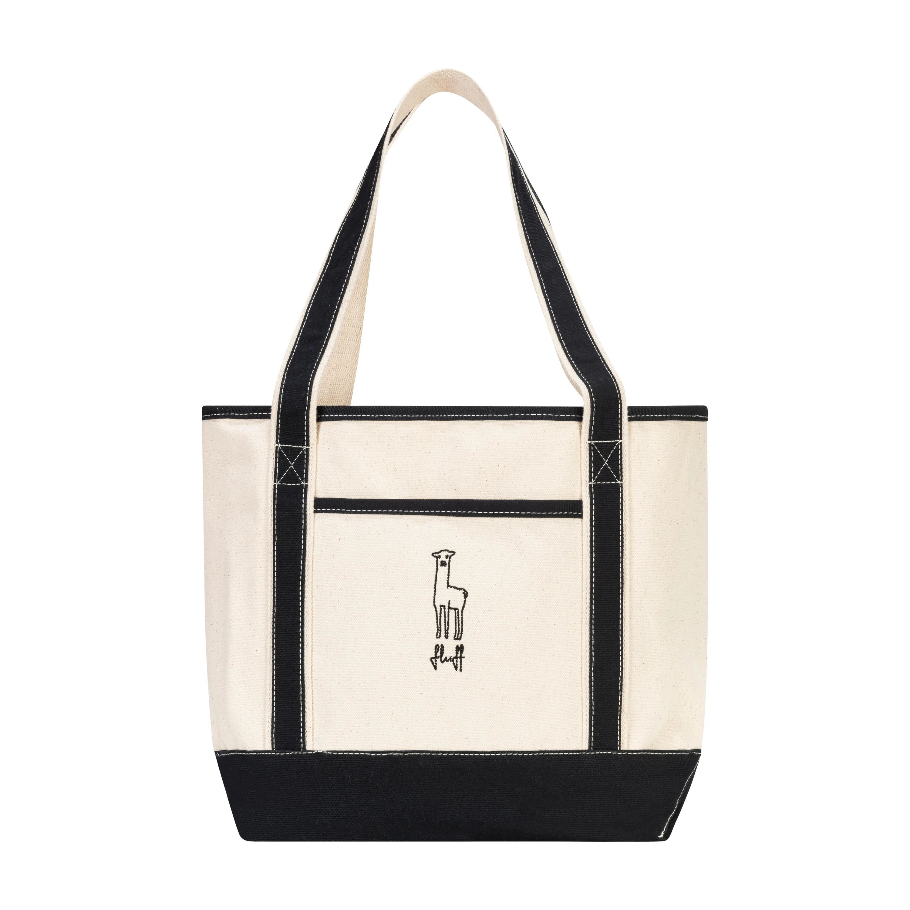 Fluff Embroidered Alpaca Canvas Tote Bag