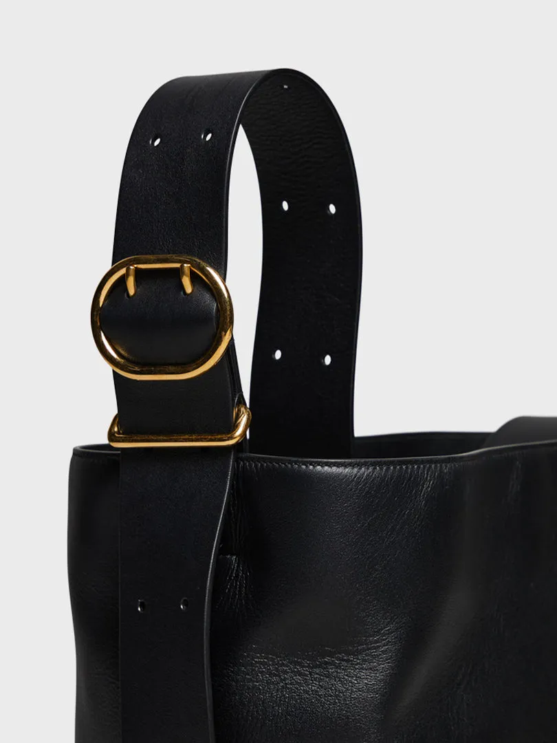 Folded Tote Bag in Black