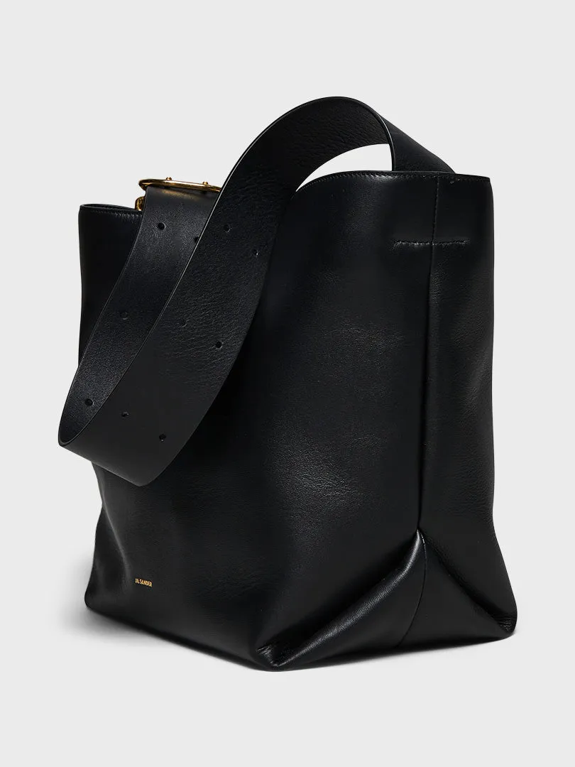 Folded Tote Bag in Black