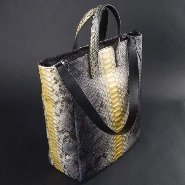 Genuine Python Tote Shopping Hobo Bag