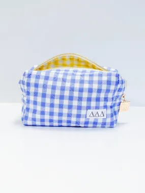 GINGHAM QUILTED MAKEUP BAG | DELTA DELTA DELTA