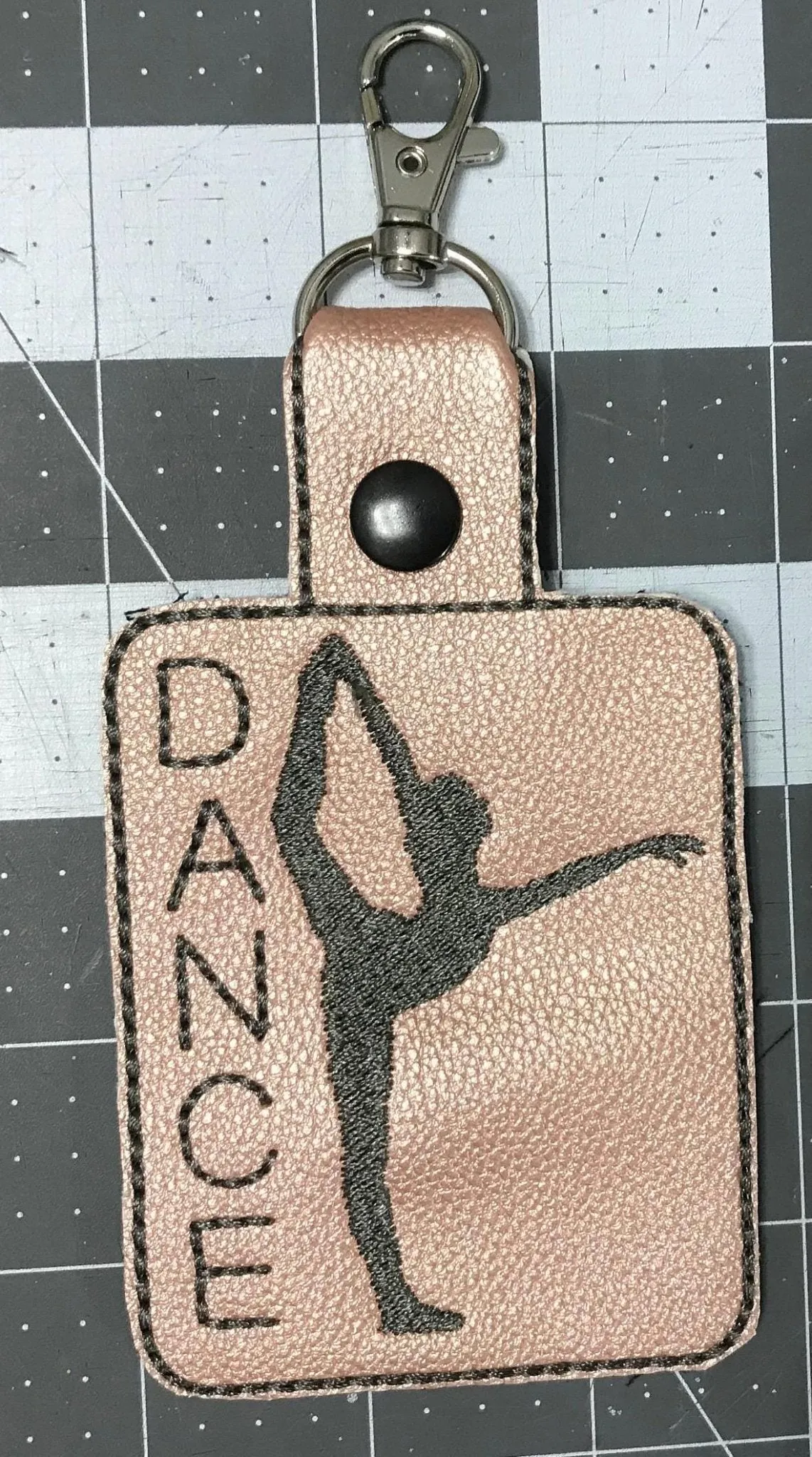 Handmade Girl Dance Cheer Faux Leather Bag  Tag Key Chains Key Fob Gifts