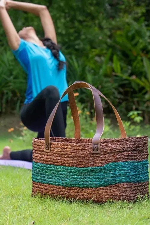 Handmade Sabai Grass Shopping Bag - Brown