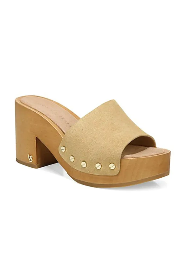 Hannalee Suede Clog Sandal - Desert