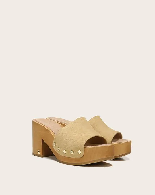 Hannalee Suede Clog Sandal - Desert