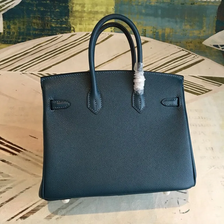 HM Birkin Black For Women Silver Toned Hardware 9.8in/25cm