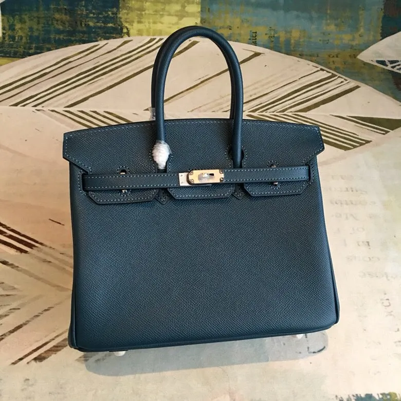 HM Birkin Black For Women Silver Toned Hardware 9.8in/25cm