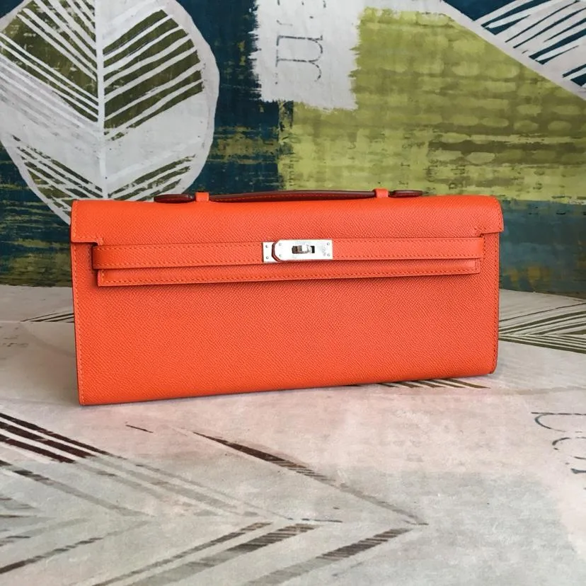 HM Kelly Wallet To Go Woc Epsom Orange For Women, Wallet 12.2in/31cm