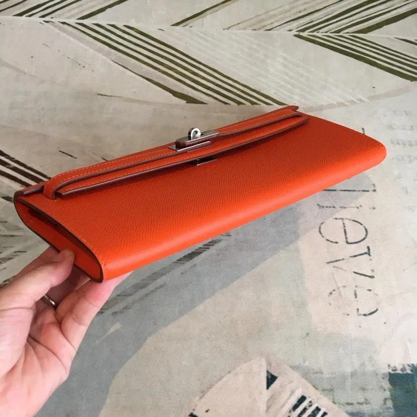 HM Kelly Wallet To Go Woc Epsom Orange For Women, Wallet 12.2in/31cm