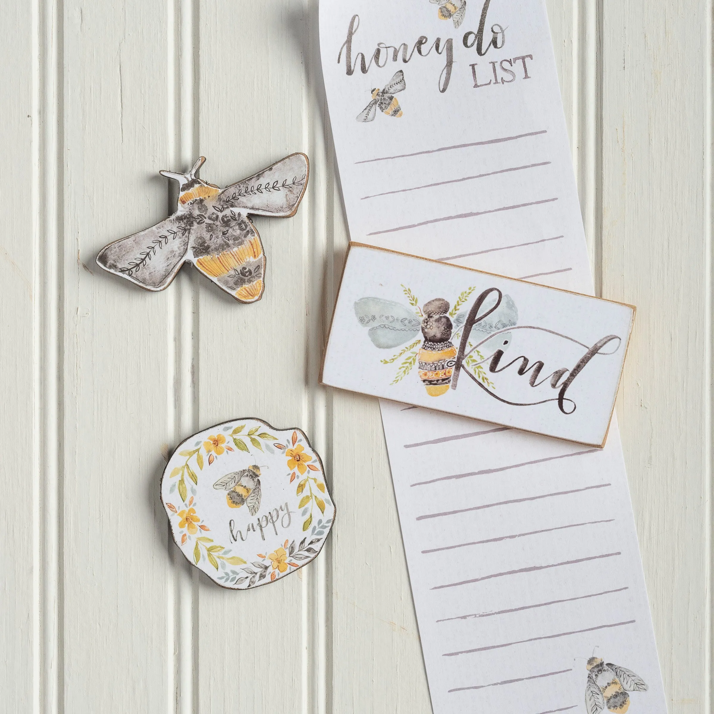 Honey Bee Kind Happy Magnet Set