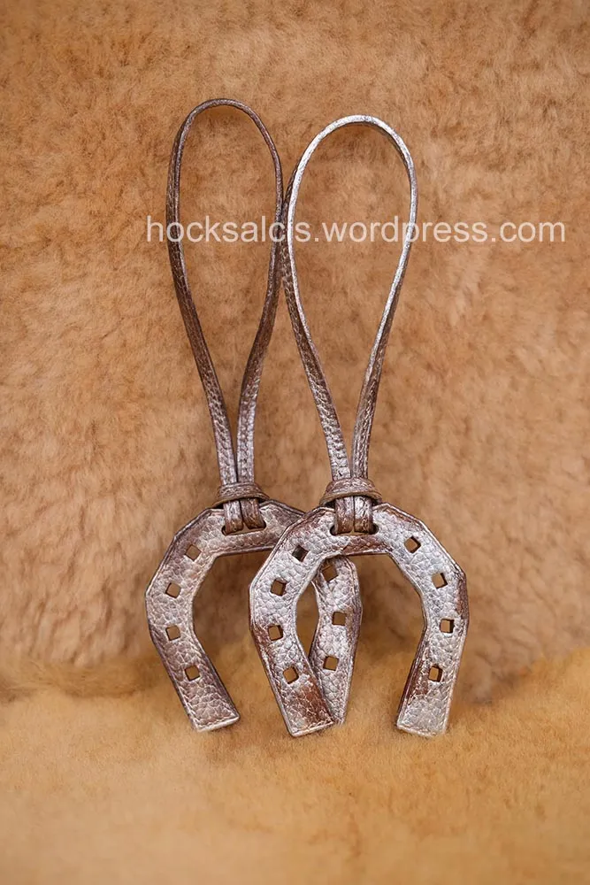 Horse Shoe Rustic Leather Bag Charm