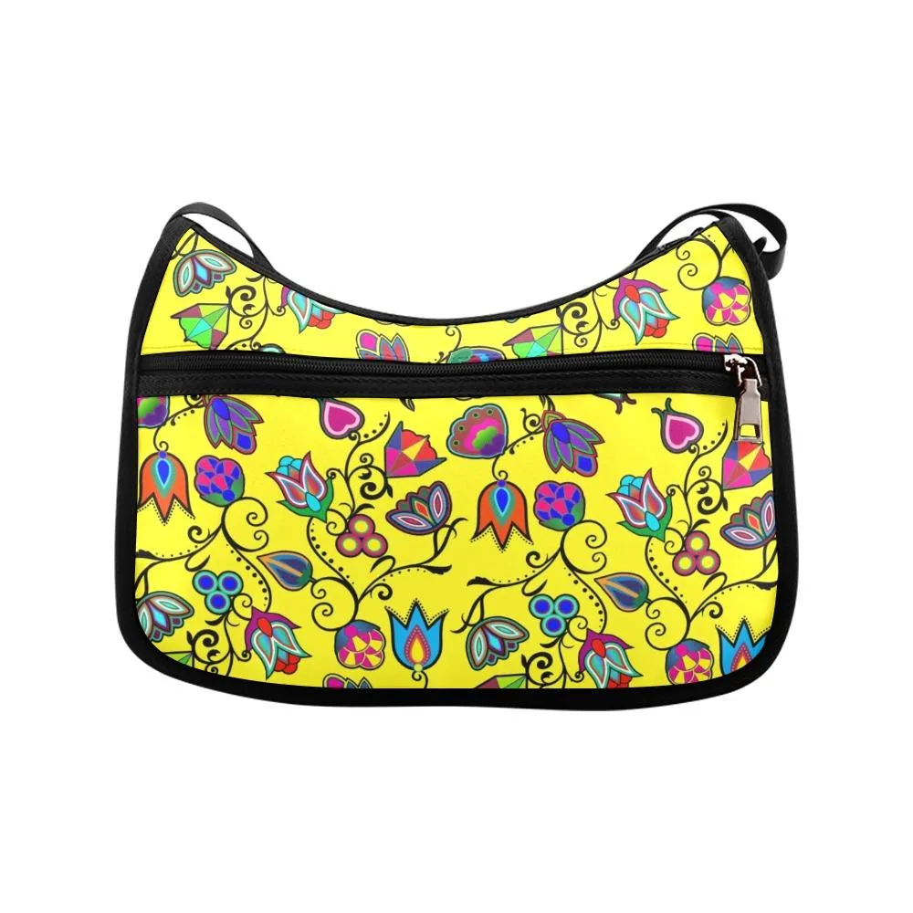 Indigenous Paisley Yellow Crossbody Bags