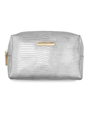 Katie Loxton Metallic Silver Croc Make Up Bag KLB723 S