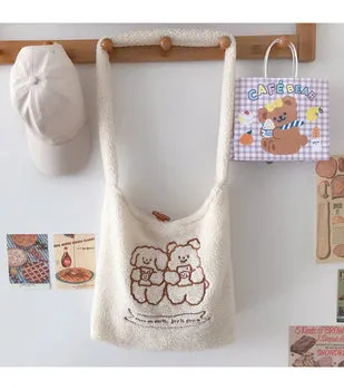 Kawaii Friends Fluffy Shopping Bag - Kawaii Bag