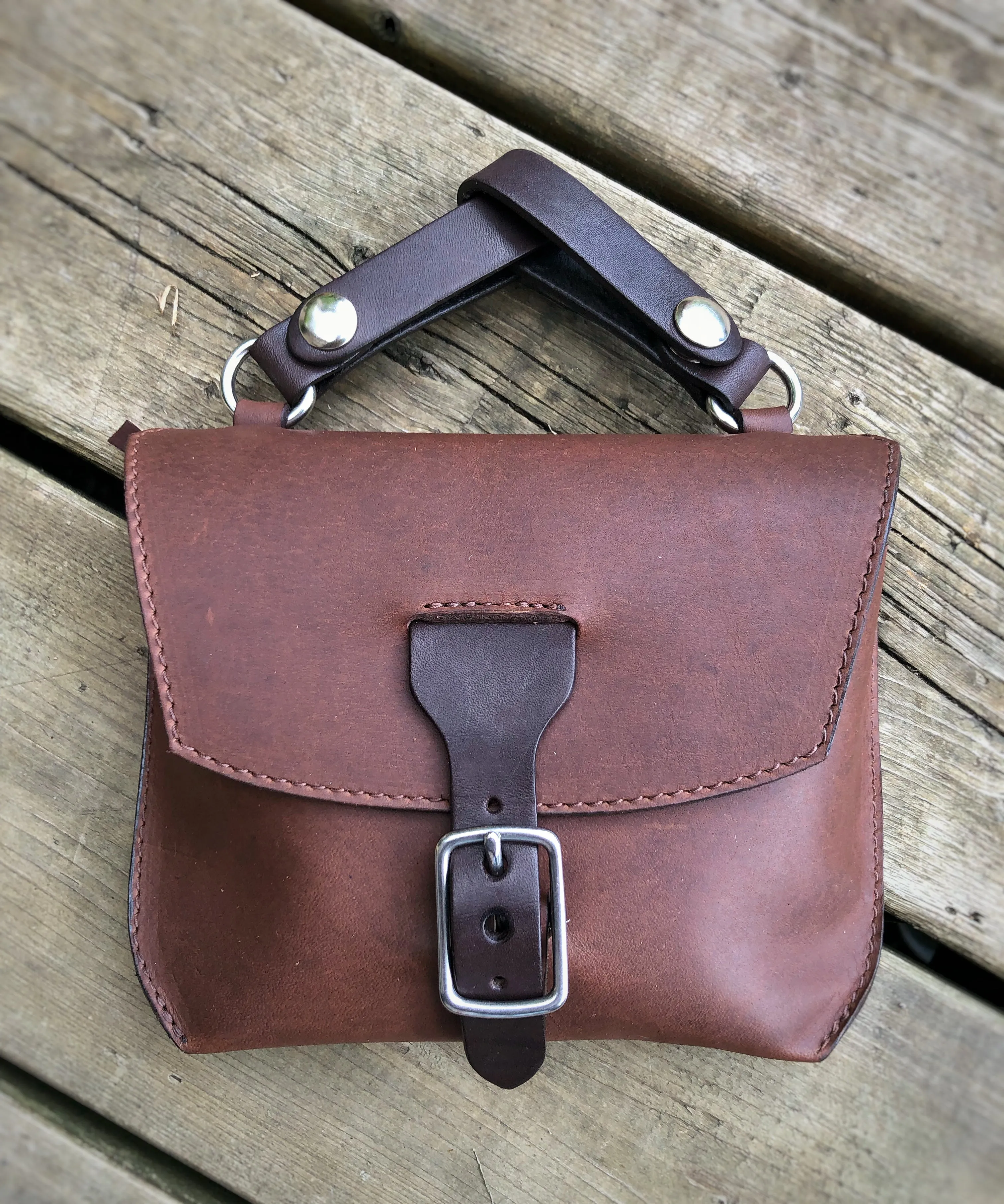 Kuuru Traveler Side Bag oiled brown