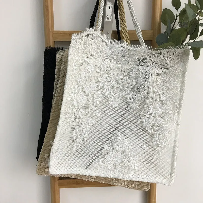 Lace hand shopping bag