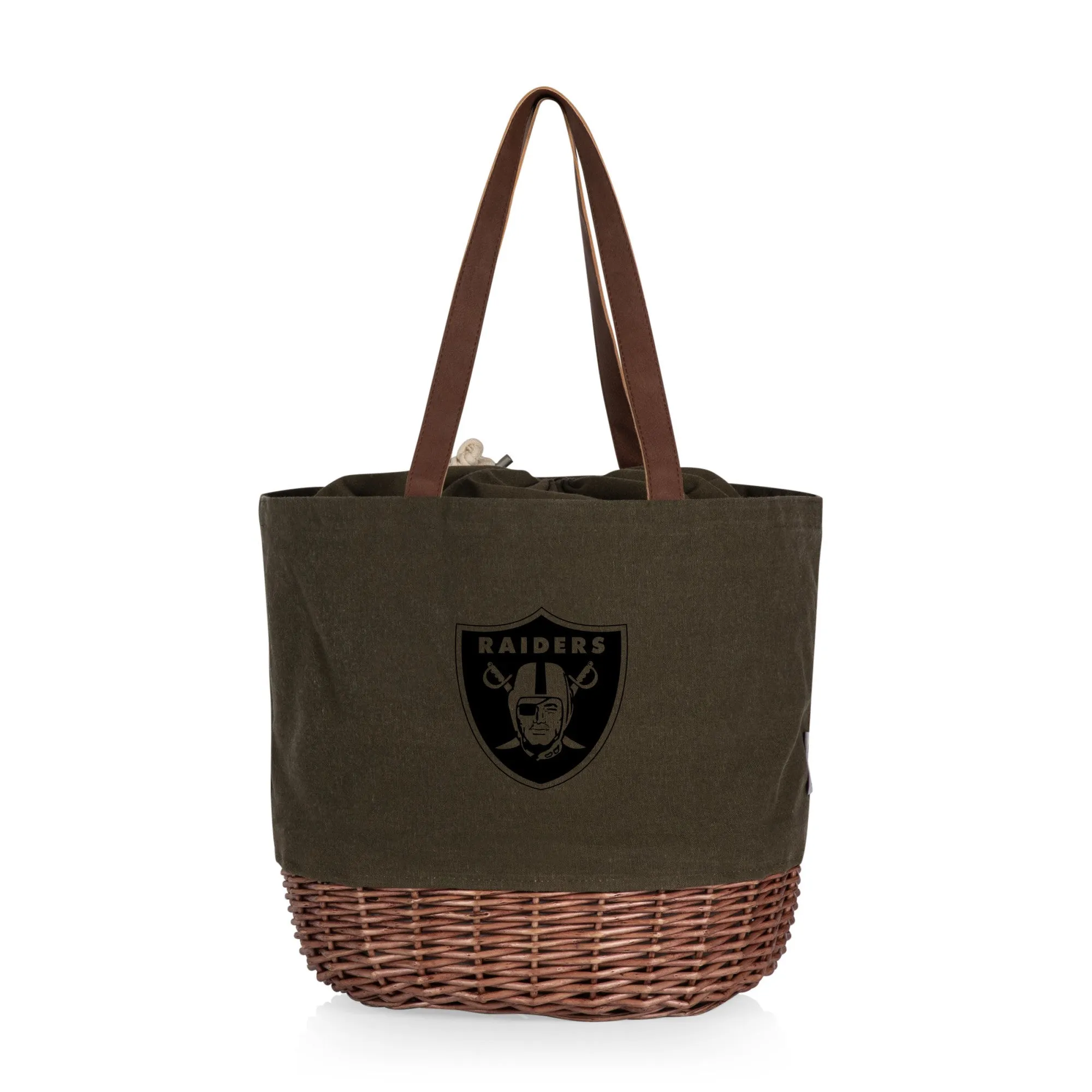 Las Vegas Raiders - Coronado Canvas and Willow Basket Tote