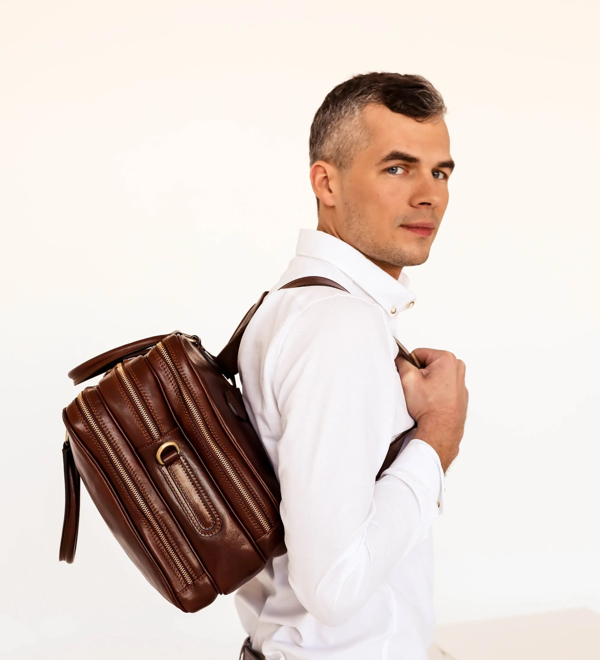 Leather Convertible Briefcase Backpack - A Farewell to Arms