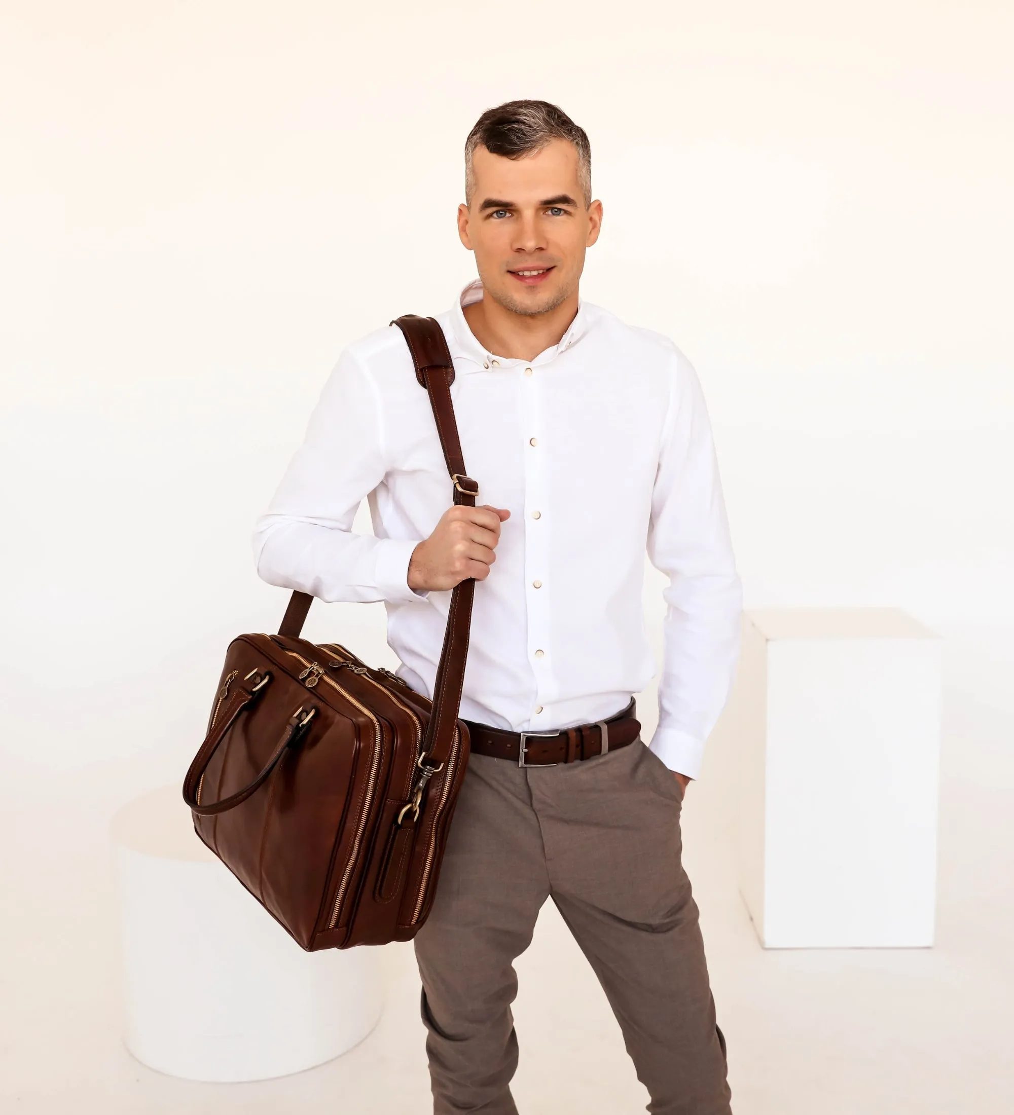 Leather Convertible Briefcase Backpack - A Farewell to Arms