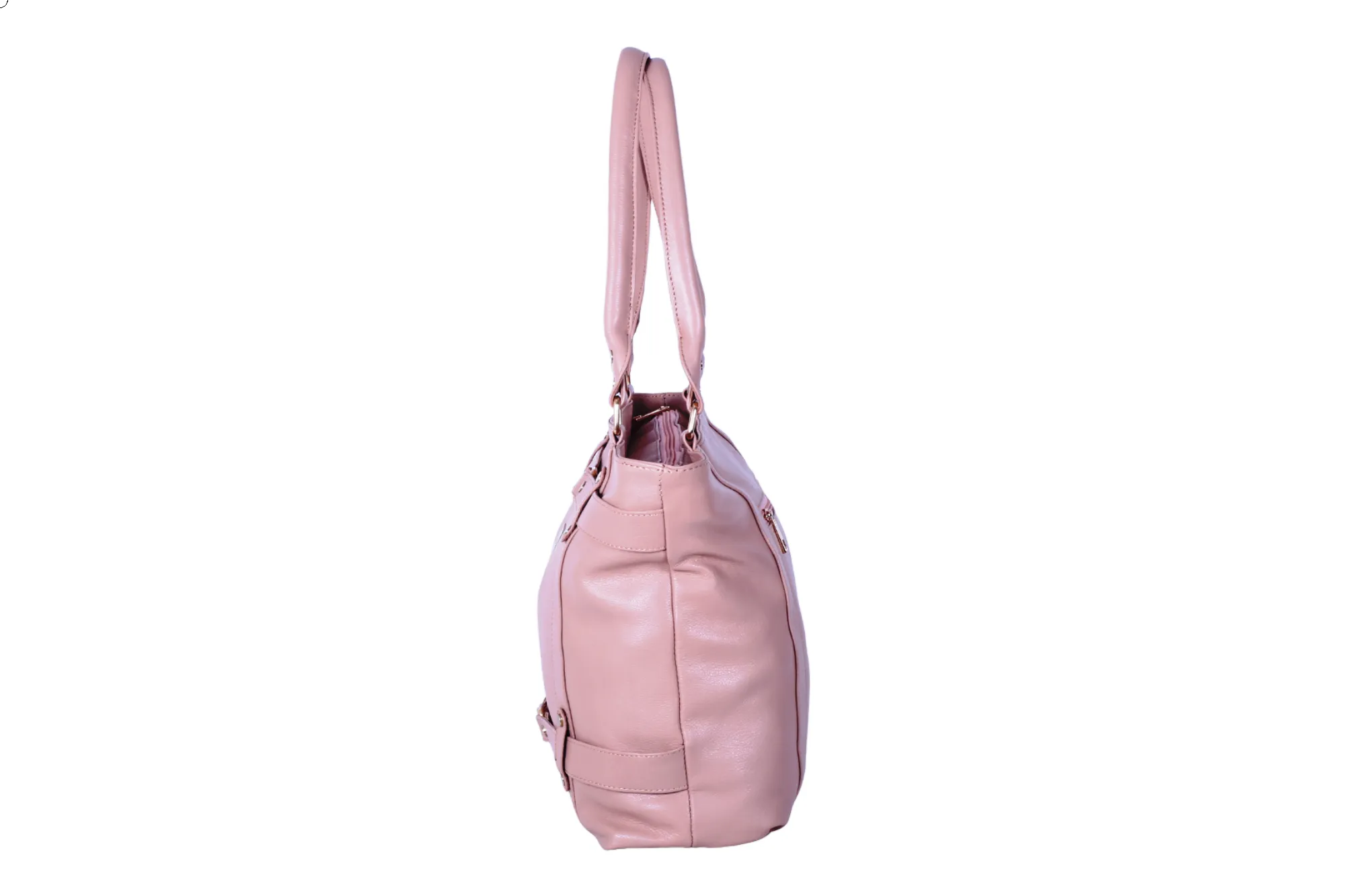 LEATHER HAND BAG 37018 (BEIGE)