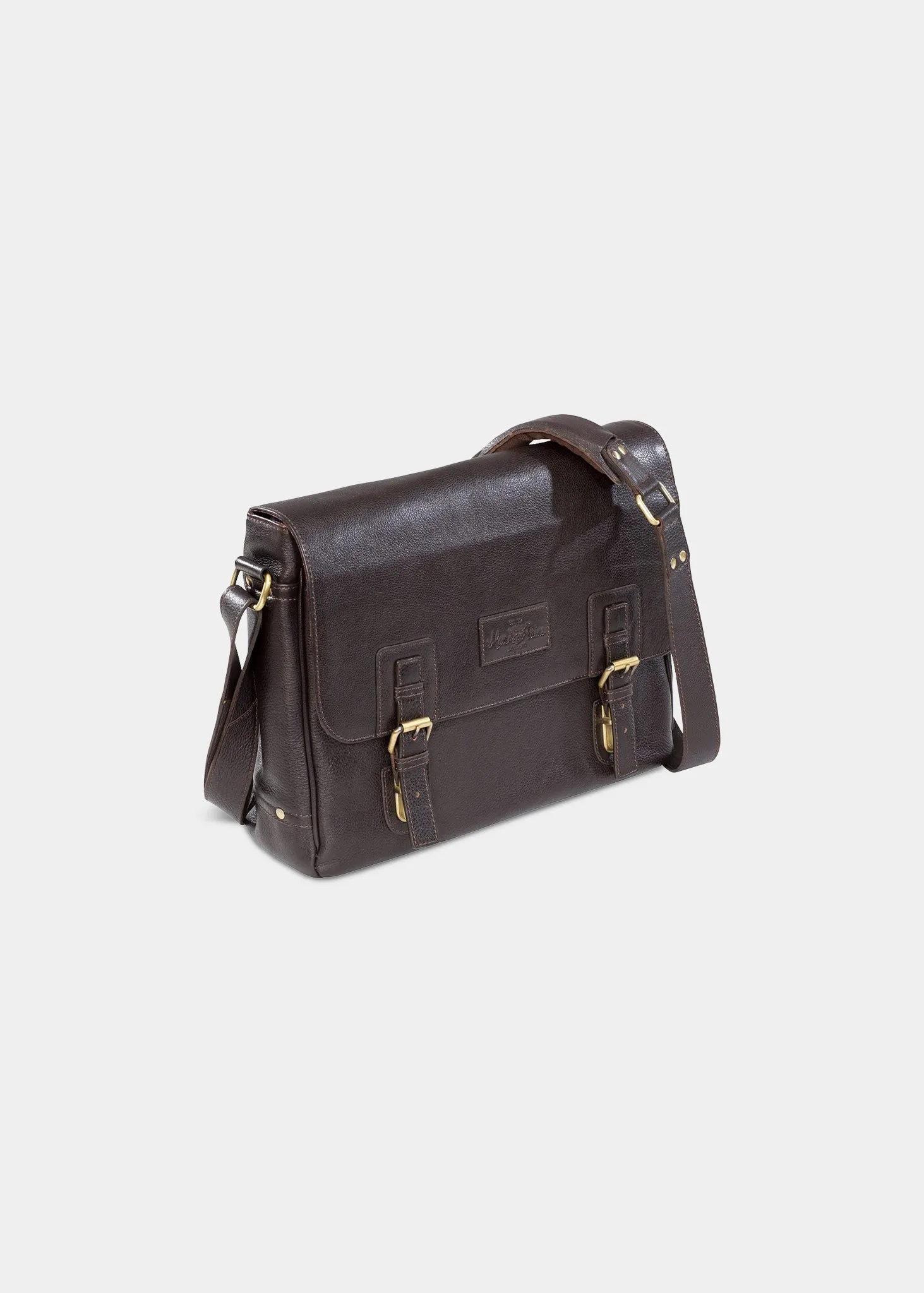 Leather Laptop Bag In Brown