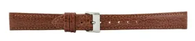 Light Brown Padded Stitch Leather Watch Band 14mm 110883