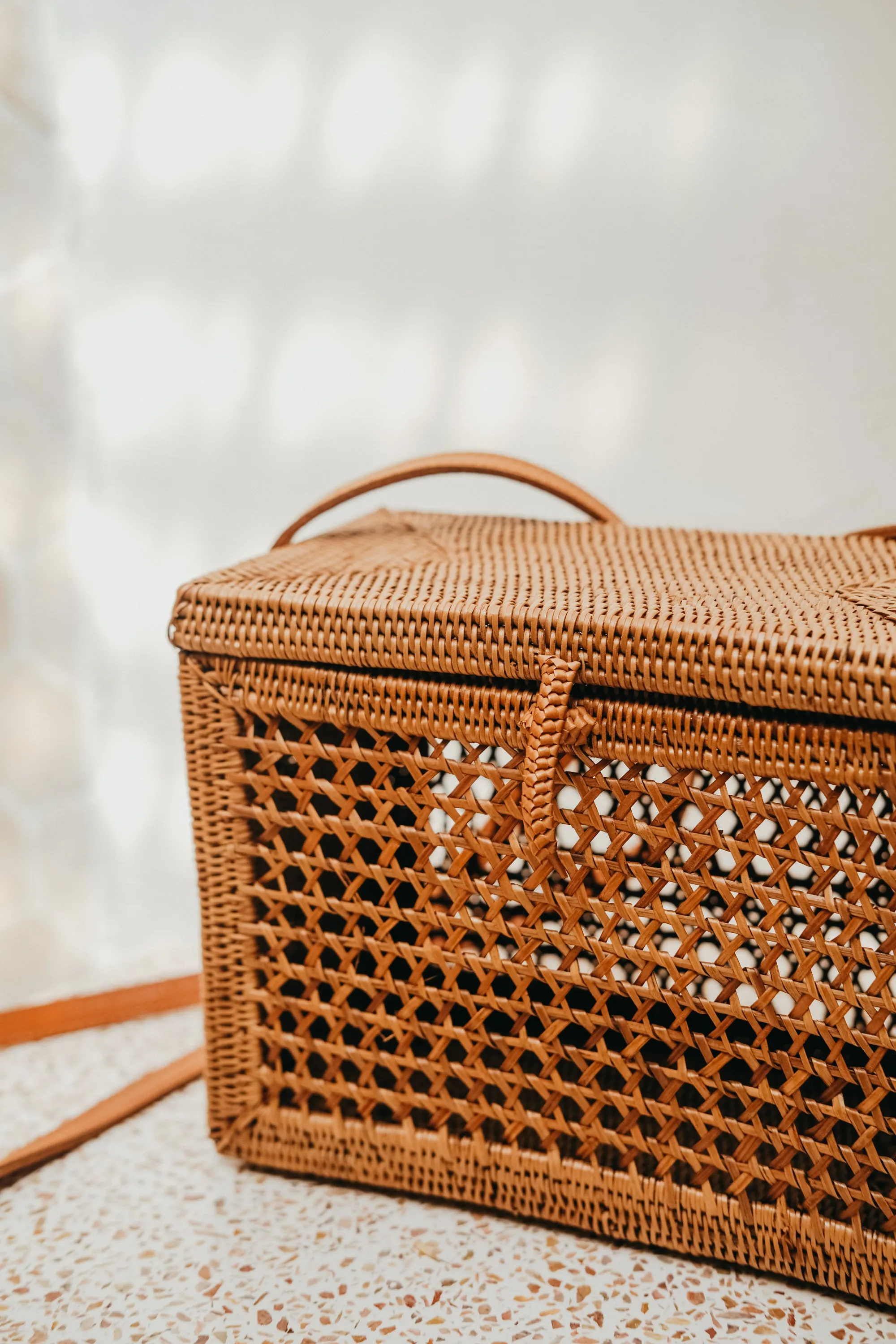 Lila Rattan Crossbody bag