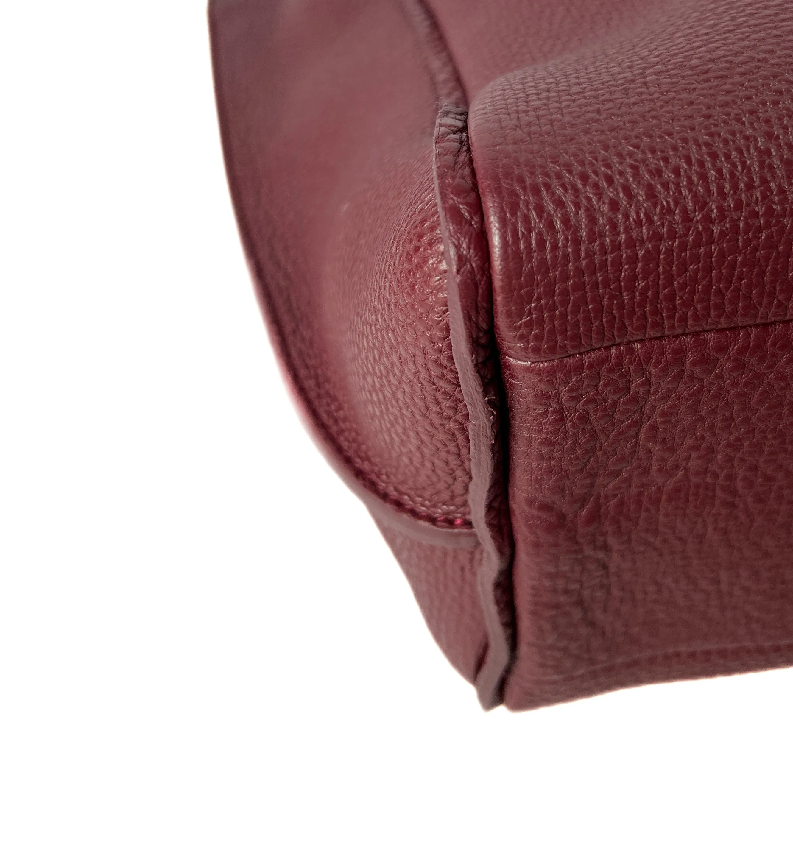 Longchamp burgundy leather Penelope tote