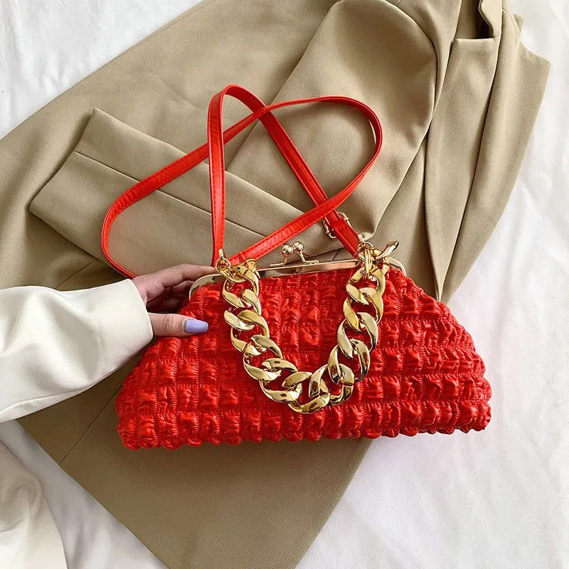 LovelyRLovely Folded Chain Metal Bag