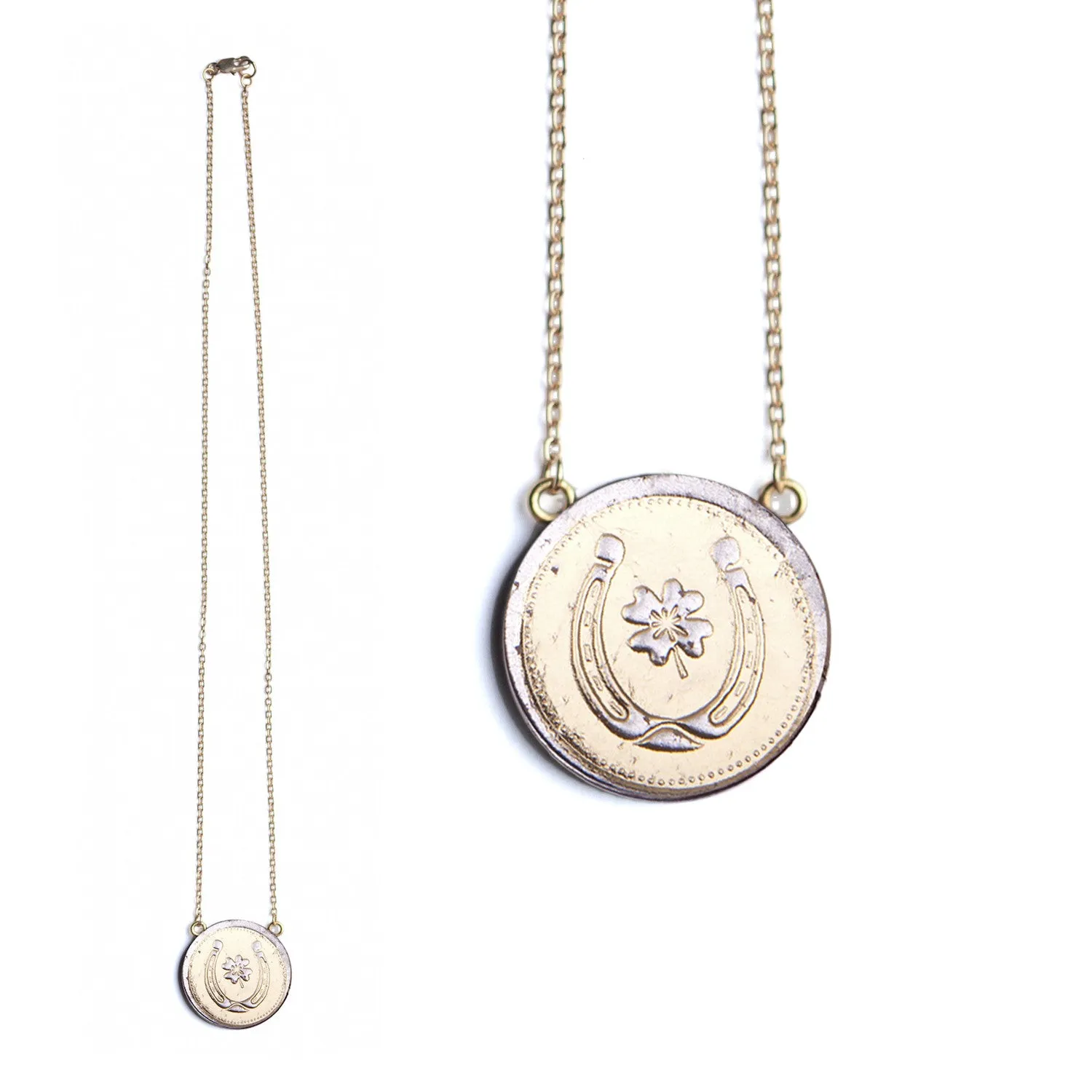 LUCKY COIN . pendant